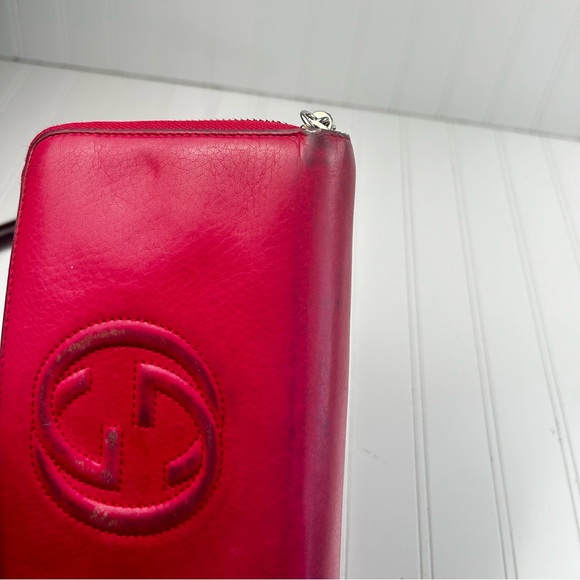 Gucci GG Pink Leather Zippy Wallet - Picture 8 of 13